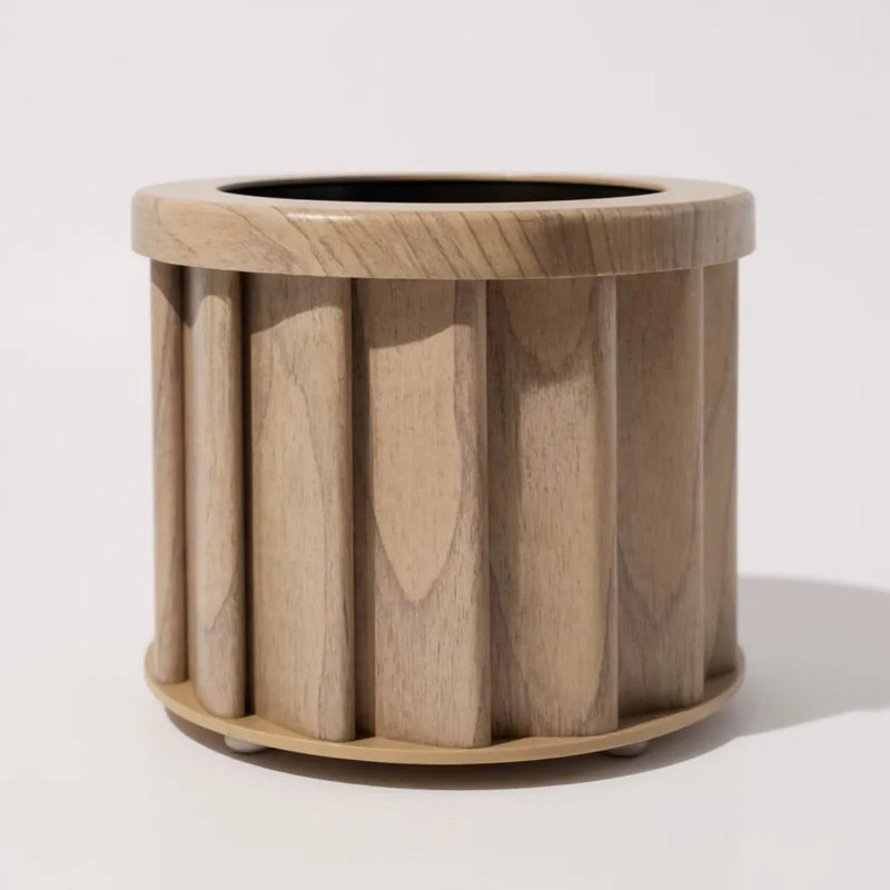 Pot rond Strata SM, Marron clair, H 5,13 po x l 6,25 po x P 6,25 po