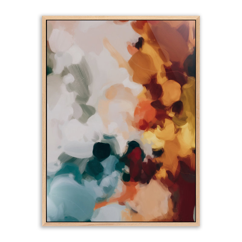 Ember Painting by Patricia Vargas, 32" H x 24" W, White Maple Framed