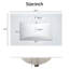 Armoire de meuble-lavabo 30 po avec lavabo en céramique, 1 tiroir intérieur et 2 portes-1248053974
