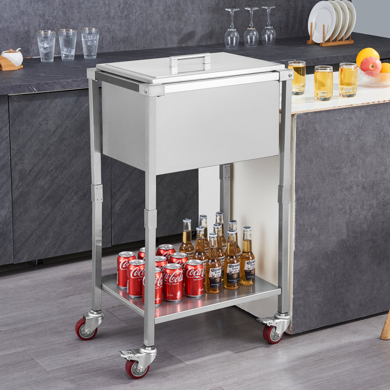 Bac à glaçons à roulettes 32 qt