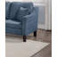 Ensemble de canapé 2 pièces avec canapé et causeuse, coussins en chenille mélangés bleu marine avec coussins