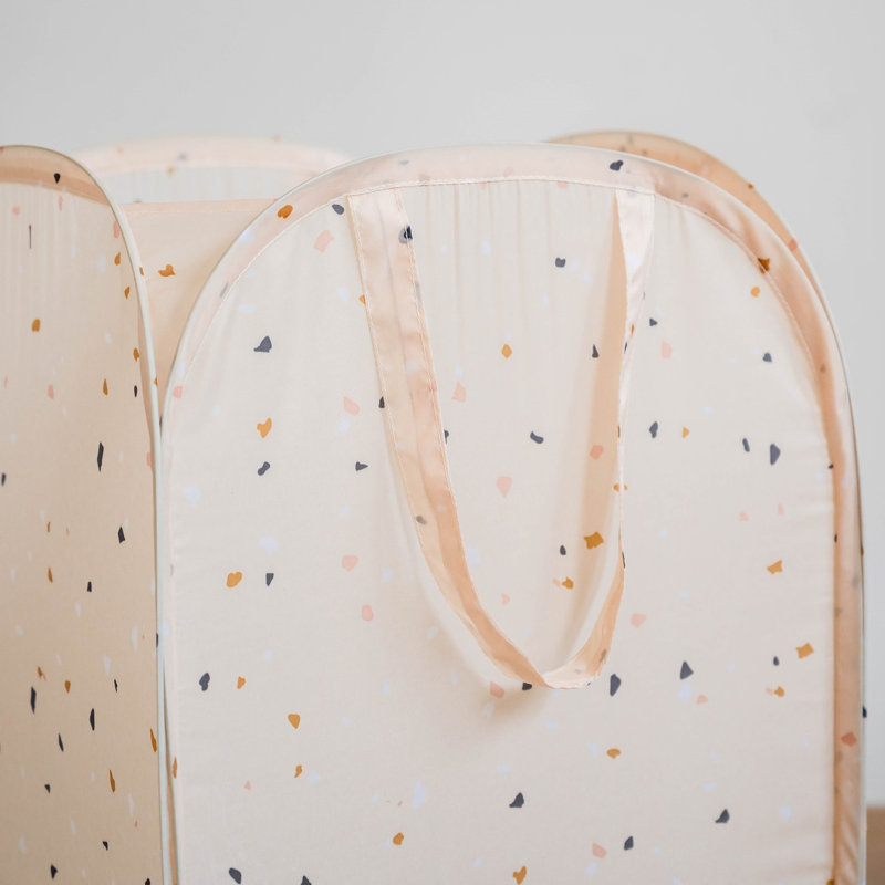 3 Sprouts Recycled Pop-up Hamper/terrazzo/beige