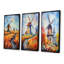 Fauvist Windmill Meadows I - Ensemble de 3 décorations murales d'éoliennes-684404947-684404948