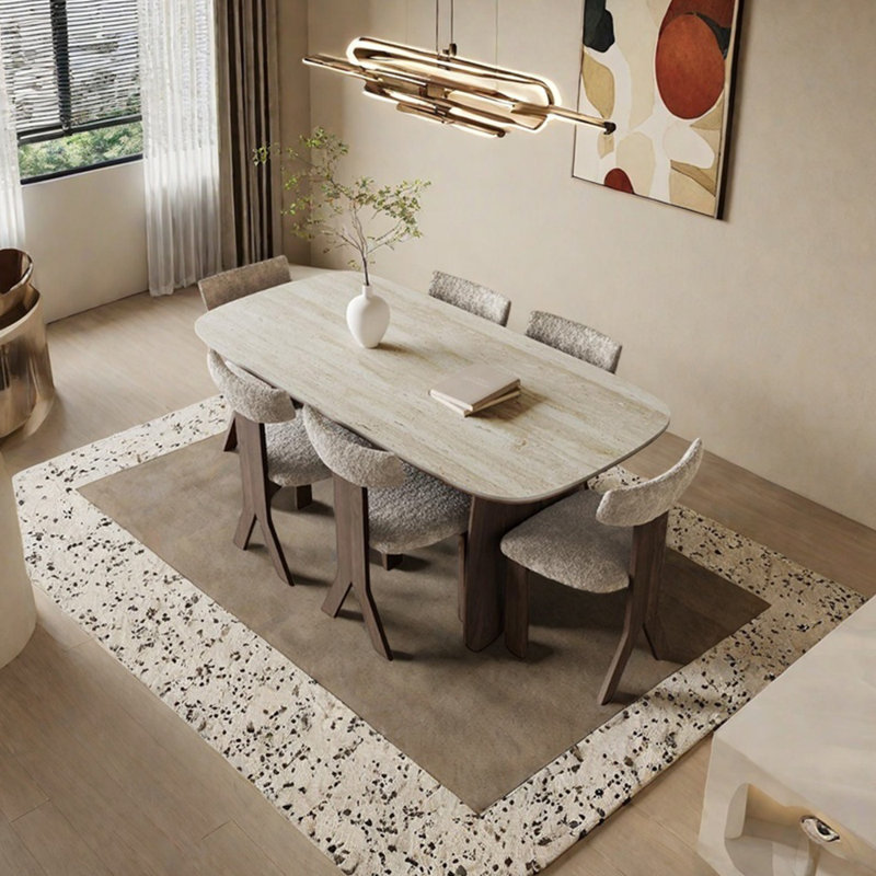 Cicada wing unique dining table set, 29.53"H x 55.12"L x 31.5"W