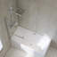Porte de douche 31 * 55 po, panneau de verre trempé à 180 degrés, poignée en acier inoxydable antirouille, verre transparent de 0,24 po d'épaisseur, pré-assemblé pour une installation facile sur le mur avec accessoires et