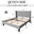 Hilbert Upholstered Low Profile Platform Bed Frame with Headboard-542352565-542298192