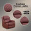 Canapé de salon rouge en polyuréthane et PVC, canapé convertible en cuir respirant avec structure en bois massif, ressorts double couche, canapé-lit inclinable réglable pour dormir, soutien lombaire ergonomique, 100 000 anti-rayures