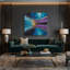 Art graphique sur toile mauve