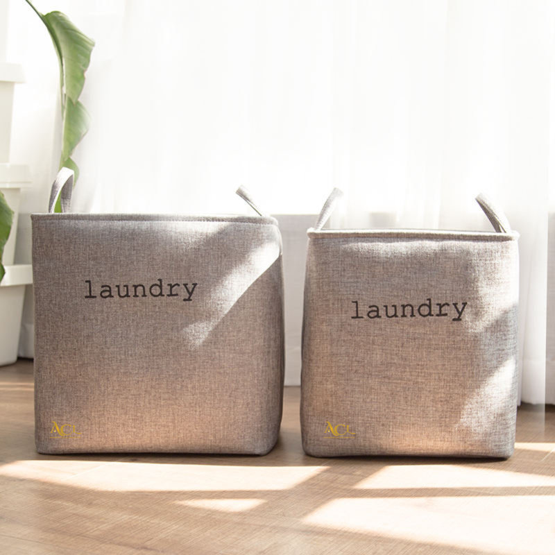 Latitude Run Fabric Decorative Basket, Navy Blue