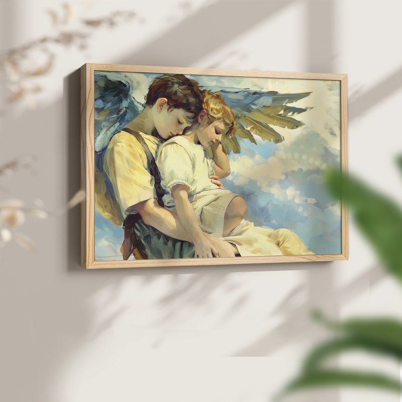 Angels From Above-CIV - Reproduction encadrée - Restickable, H 8 po x l 10 po, Naturel