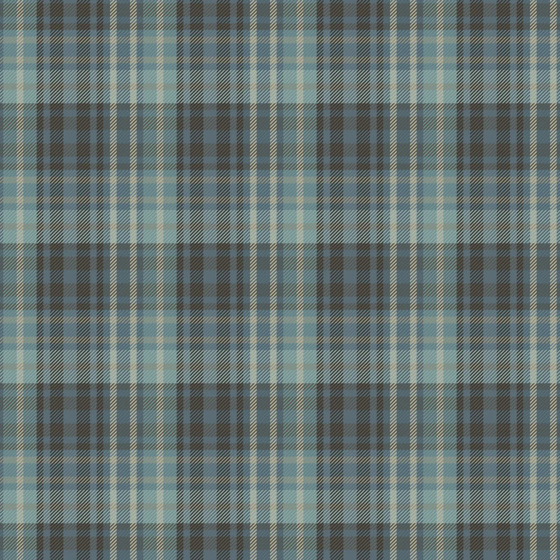 Sawyer Check, Blue Slate, Peel & Stick