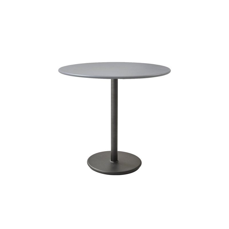 Go Outdoor Round Table, Lava Gray, 23.7" H x 23.7" W x 23.7" D, Gray