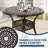 Round Steel Outdoor Bistro Table, Cast Aluminum Patio Table With Umbrella Hole