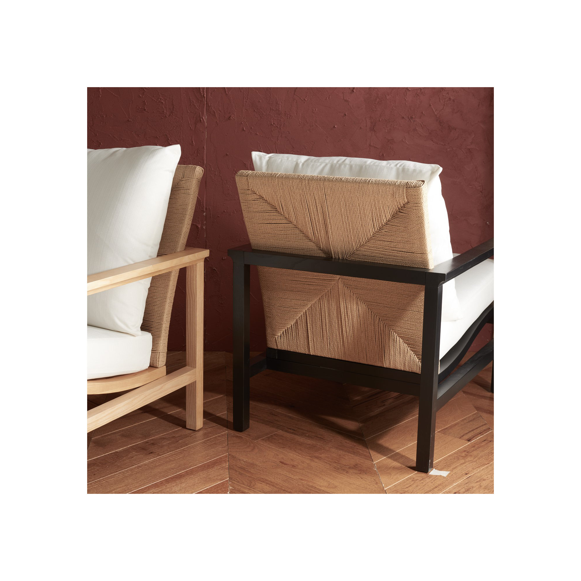 Upholstered Armchair, Black