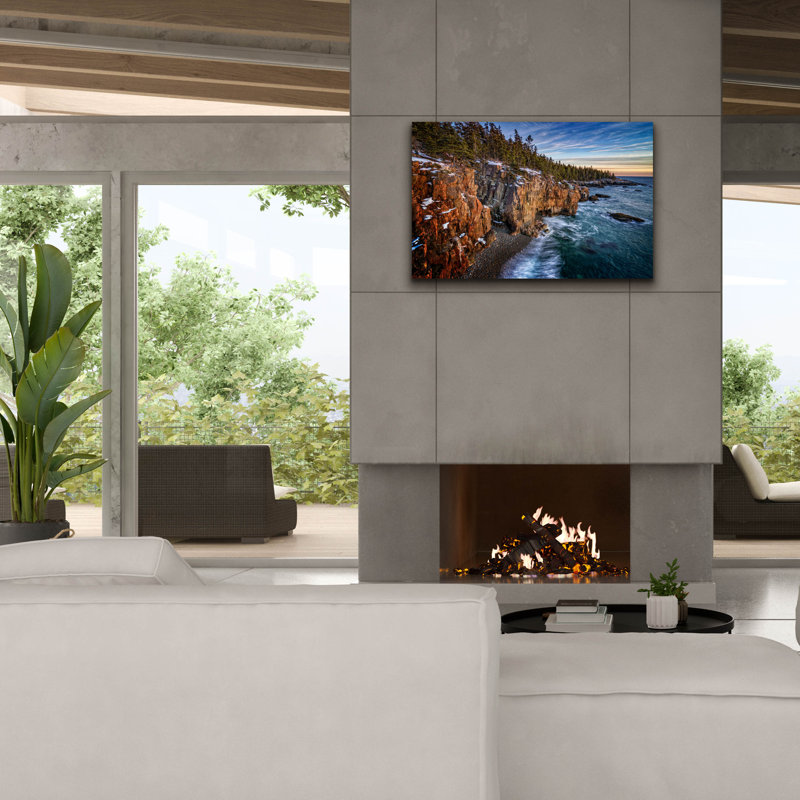 «The Schoodic Shoreline» par Rick Berk, art mural sur toile, H 26 po x l 40 po