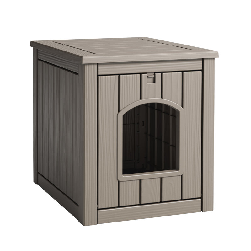 Maison de chat imperméable pour l'extérieur, Brun clair