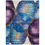 Tapis en viscose touffeté à la main bleu / mauve / jaune-87183723