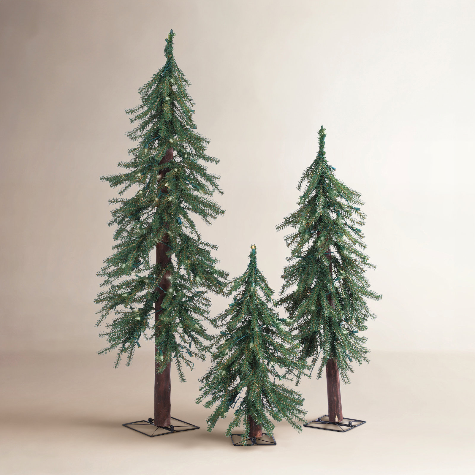 Alpine 4' Pre-Lit Pine Christmas Tree