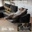 Canapé inclinable électrique 2 places en chenille avec repose-tête surdimensionné et modulaire Cloud-1767308553
