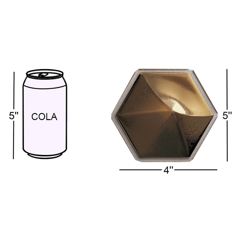 Carreau de céramique 4 po x 5 po Hedron