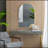 Elegant Arched Accent Mirror with Iron Frame, Versatile Wall Decor for Multiple Spaces-2101656075