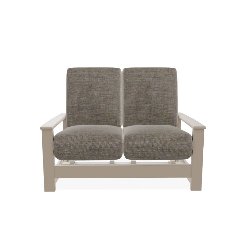 Leeward 56.5'' Wide Loveseat with Cushions, Cast Ash Sunbrella® Plainweave, Desert
