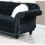 Velours noir de luxe traditionnel 3 po avec dossier et accents de cristal pour la décoration des coussins décoratifs classiques
