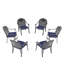 Elegant Cast Aluminum Patio Dining Chairs, Space-Saving Stackable Set