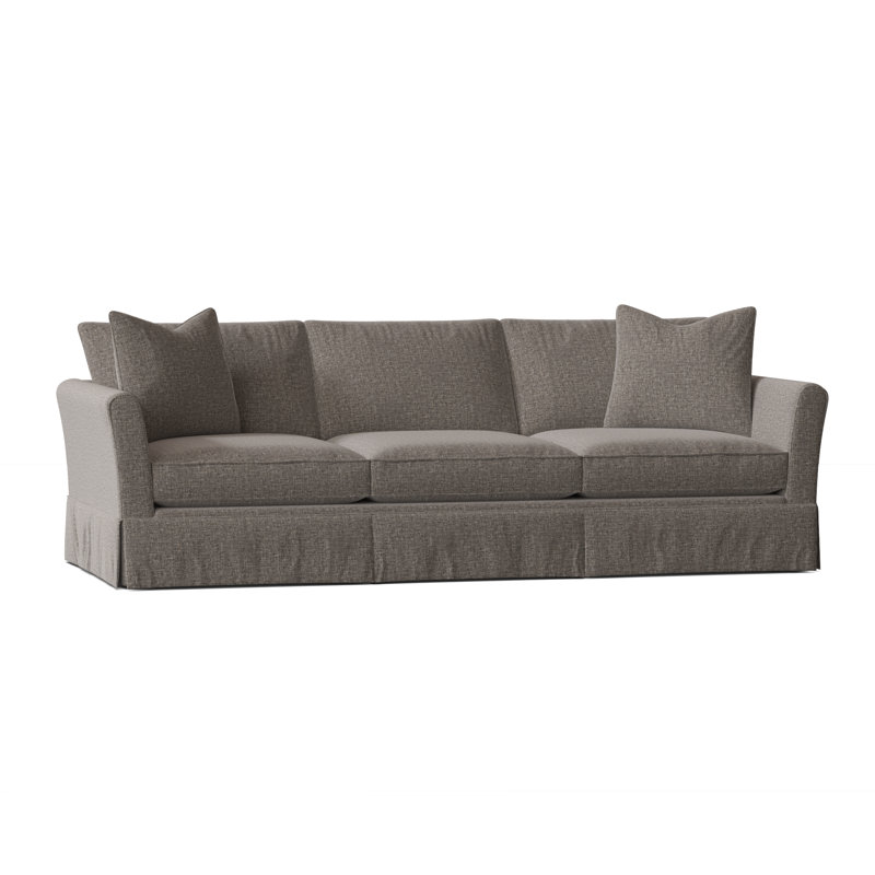 Canapé rembourré 83 po Shelby, Tissage natté gris anthracite Drusky Sustain®
