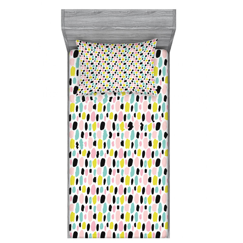 Microfiber Patterned Sheet Set, Twin Sheet Set + Fitted Sheet + 1 Pillowcase