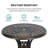 Cast Aluminum  Patio Table Outdoor with Umbrella Hole for Garden Bronze