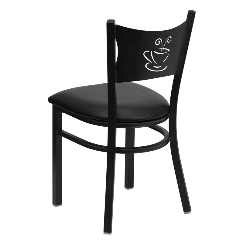 Chaise de restaurant en métal Prompton, Noir