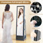 360° Rotating Jewelry Armoire with Full Length Mirror, LED Lighted Vanity Station with Foldable Shelf-909476965