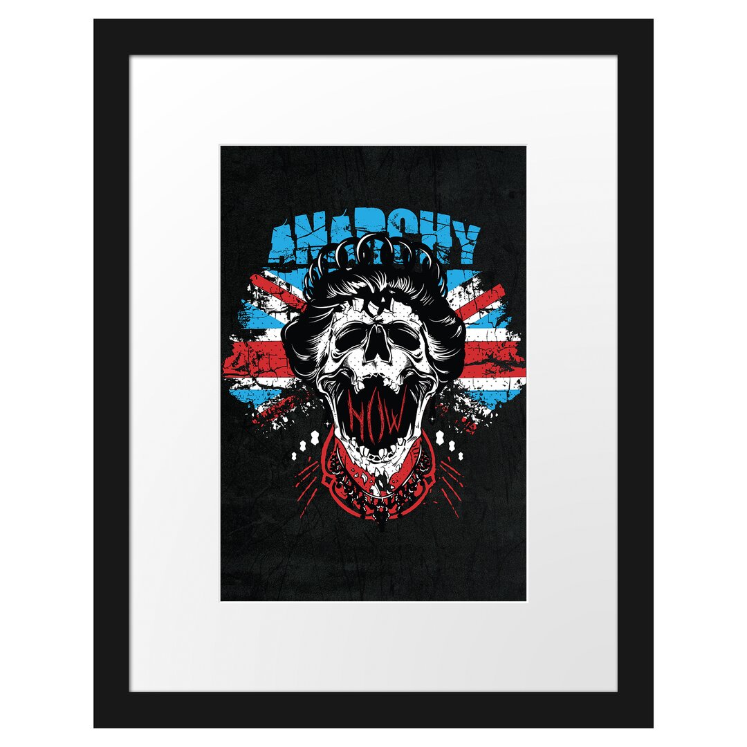 Gerahmtes Poster Anarchy Queen Black