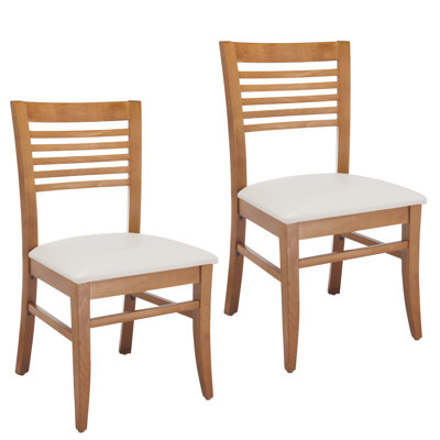 18'' H Faux Leather Upholstered Beech Side Chair