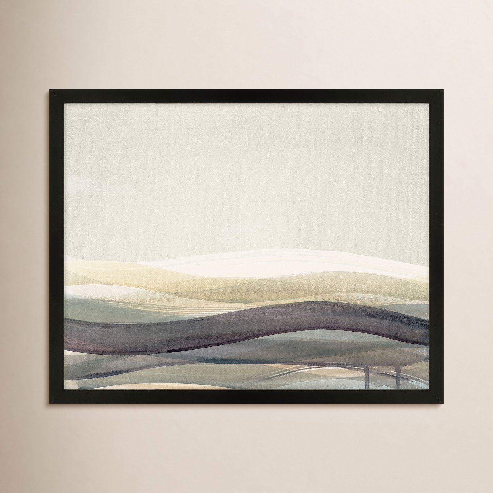 Lalita "Preliminary II" Print by Beth James, 20" W x 16" H, Black Framed