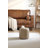 11.8In Small Round Faux Leather Upholstered Ottoman-120539216