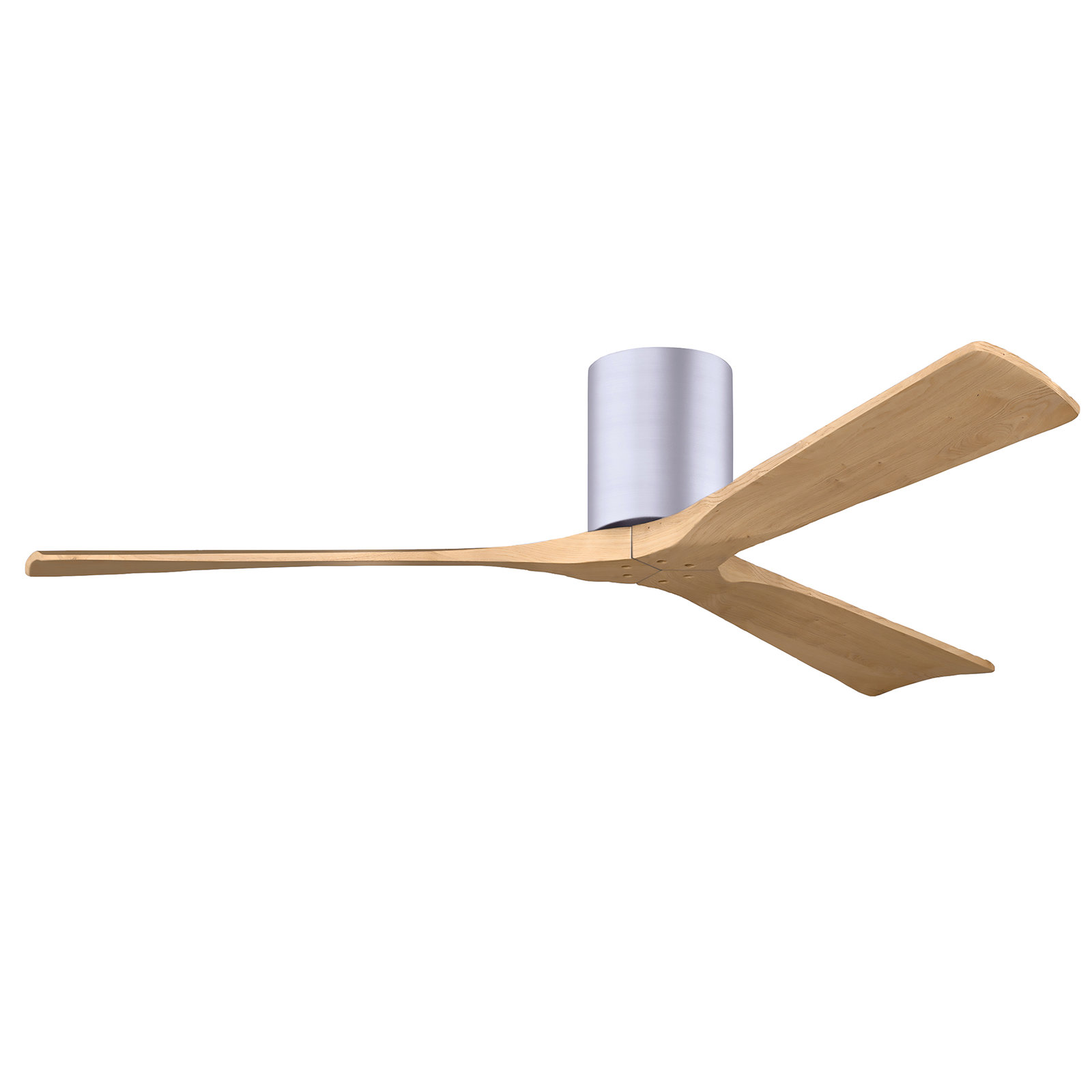 Olivier 3 Blade Ceiling Fan, Brushed Nickel, Light Maple Tone, 60"