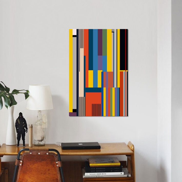 «Bauhaus Rising», impression sur toile, H 60 po x l 40po x P 1,5 po, Toile tendue, Pas de tapis