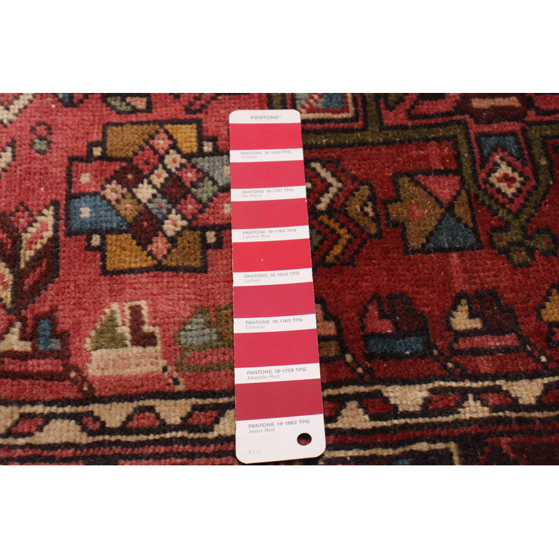 Tapis de couloir unique en laine de style années 1990 3 pi 4 po x 10 pi 10 po Idom