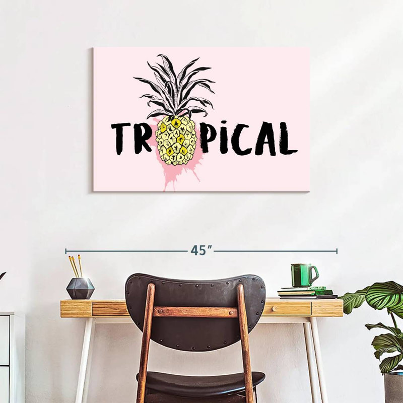 Yarlin Pineapple Typography, 24" H x 36" W