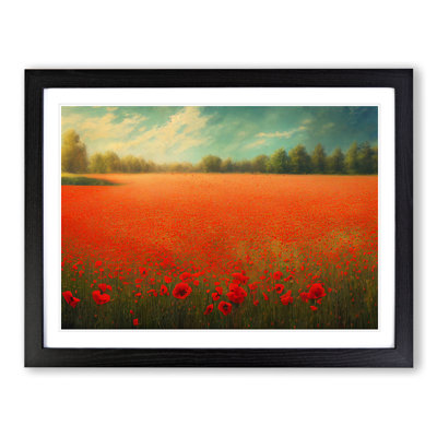 Radiant Poppies Flowers 1 Piece Single Picture Frame Painting