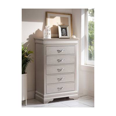 Lorana G6500-CH Chest , Silver Champagne