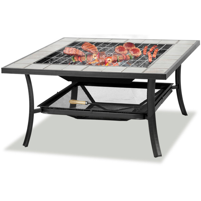 Mcchesney Square Steel Smokeless Fire Pit Table
