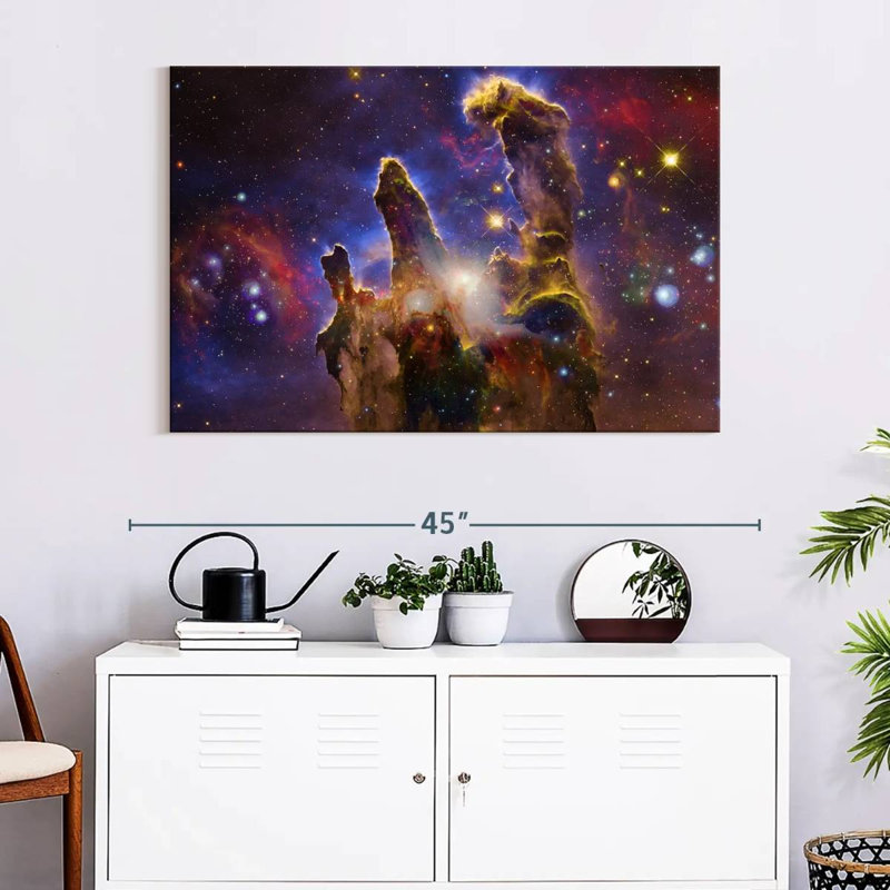 Nébuleuses et étoiles, H 26 po x l 39 po
