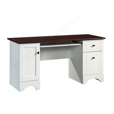 Bureau d'ordinateur, finition blanche