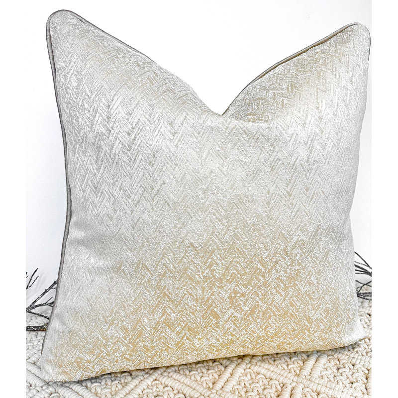 Abstract Cream Square Throw Pillow Cover