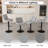 Swivel Bar Stools With Adjustable Height (35.03-43.7 Inches), Backrest, And Soft Knit Fabric - Ideal For Kitchen Island, Bar Counter, Dining Room, Grey(Set Of 2)-1665971960