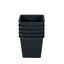 Urne de jardin en plastique carrée 9 "- pots de chambre de bébé avec drainage 5. Et fonctionnelle, pour différents types de plantes