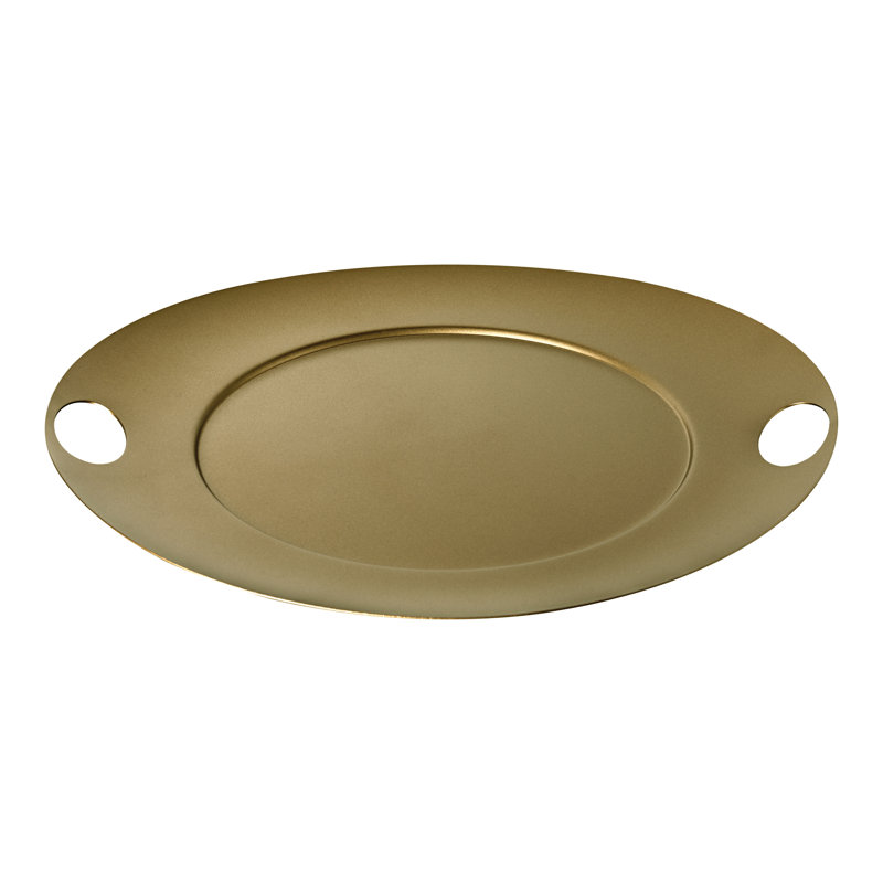 ATMOSFERA 18/10 Stainless Steel Chargers, Materic Gold